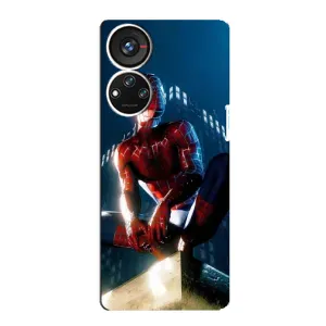 Чехол Супергерой Человека Паука на ZTE Blade V40s (Паук на доме)
