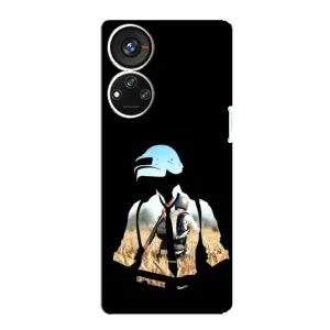 Силиконовый чехол с картинкой "Герой Pubg" на ZTE Blade V40s (Пубг мен)