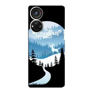 Силиконовый бампер на рождество для ZTE Blade V40s (Рождественский Олень)