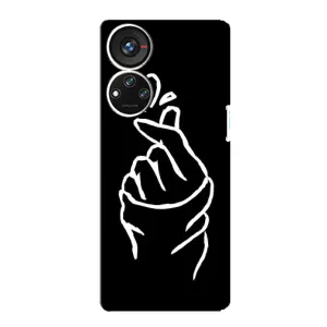 Чохол (Знак сердечка) для ZTE Blade V40s (Сердечко на чорному)