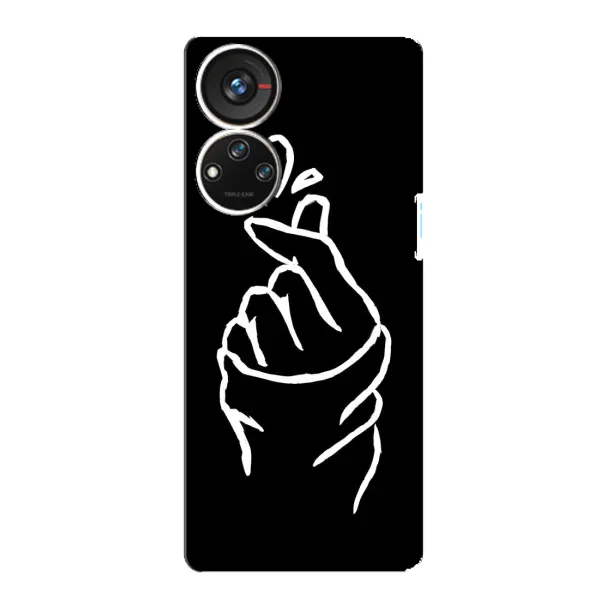 Чехол с рисунком «Сердце на черном» для ZTE Blade V40s Чехол с рисунком «Сердце на черном» для ZTE Blade V40s