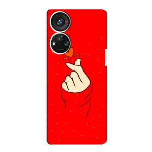 Чохол (Знак сердечка) для ZTE Blade V40s (Сердечко на червоному)