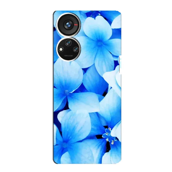 Чехол с рисунком «Синие цветы» для ZTE Blade V40s Чехол с рисунком «Синие цветы» для ZTE Blade V40s