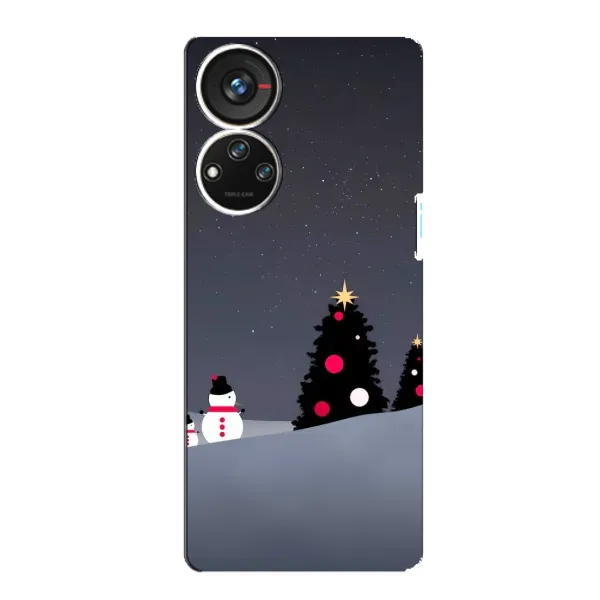Чехол с рисунком «Снеговички» для ZTE Blade V40s Чехол с рисунком «Снеговички» для ZTE Blade V40s