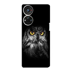 Чехлы с принтом СОВЫ для ZTE Blade V40s (Сова на чёрном)