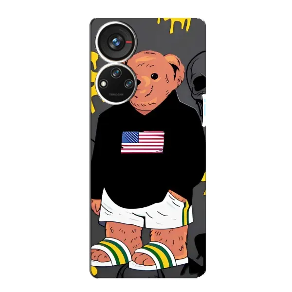 Чехол с рисунком «Teddy USA» для ZTE Blade V40s Чехол с рисунком «Teddy USA» для ZTE Blade V40s