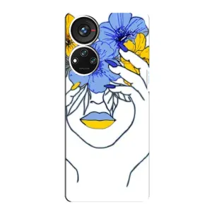 Чехол на ZTE Blade V40s Украинский дизайн (Украинка на всю голову)