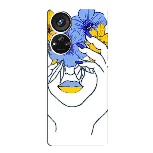 Чохол з малюнком «Українка на всю голову» для ZTE Blade V40s Чохол з малюнком «Українка на всю голову» для ZTE Blade V40s