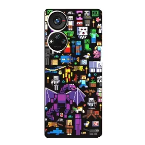 Чехол майнкрафт для ZTE Blade V40s (Все персонажи)