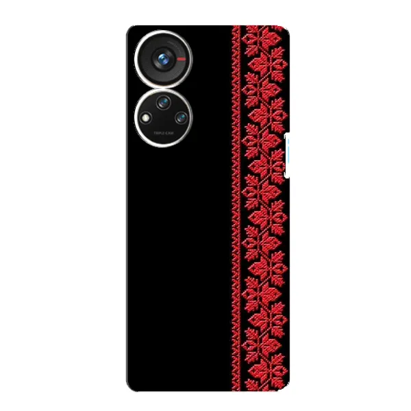 Чехол с рисунком «Вышиванка на черном» для ZTE Blade V40s Чехол с рисунком «Вышиванка на черном» для ZTE Blade V40s