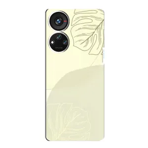 Чехол цветочный дизайн для ZTE Blade V40s (Зелёный фон)