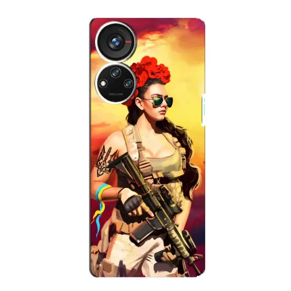 Чехол с рисунком «Женщина солдат» для ZTE Blade V40s Чехол с рисунком «Женщина солдат» для ZTE Blade V40s