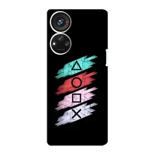 Чехол КИБЕРСПОРТ для ZTE Blade V40s (Значки Sony)