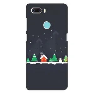 Силіконовий бампер на різдво для ZTE Z18 Mini (Місто зимове)