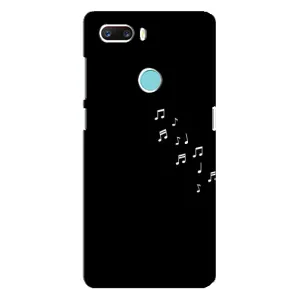 Чехол с картинками на черном фоне для ZTE Z18 Mini (Ноты)