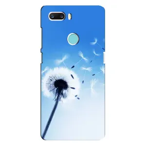 Силиконовый Чехол с одуванчиками на ZTE Z18 Mini (Одуванчик на голубом)