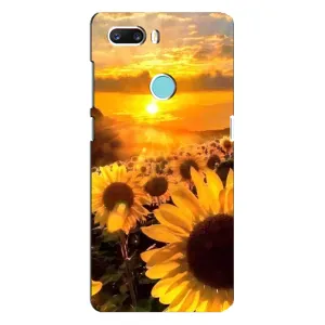 Чехол с Цветами для ZTE Z18 Mini (поле подсолнухов)