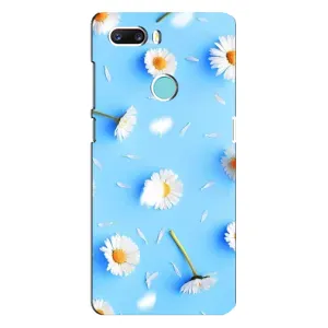 Чехол с Цветами для ZTE Z18 Mini (ромашки на голубом)