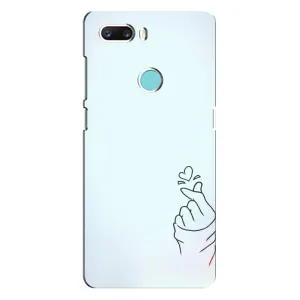 Чохол (Знак сердечка) для ZTE Z18 Mini (Сердечко на блакитному)