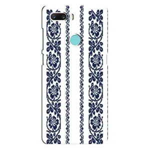Силиконовый Чехол на ZTE Z18 Mini с картинкой Вышиванки (Синяя вышиванка)