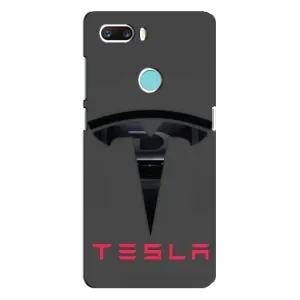 Силиконовый бампер с картинкой машины на ZTE Z18 Mini (Logo TESLA)