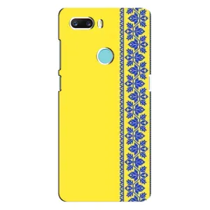 Силиконовый Чехол на ZTE Z18 Mini (Вышиванка на желтом)