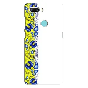 Силиконовый Чехол на ZTE Z18 Mini с картинкой Вышиванки (Желто-синяя вышиванка)